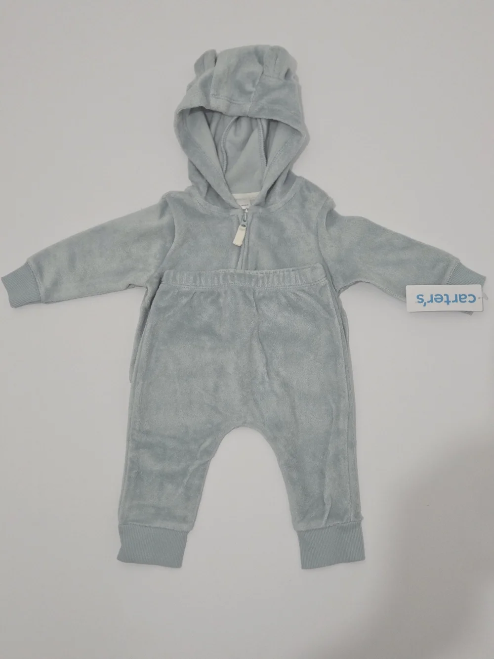 Carter's Light Blue Hooded Baby Two-Piece